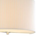 Dar Zaragoza Half Round Wall Light Pleated Cream Shade