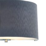 Dar Zaragoza Half Round Wall Light Pleated Grey Shade