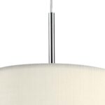Dar Zaragoza 40cm 3 Light Ceiling Pendant Pleated Cream Drum